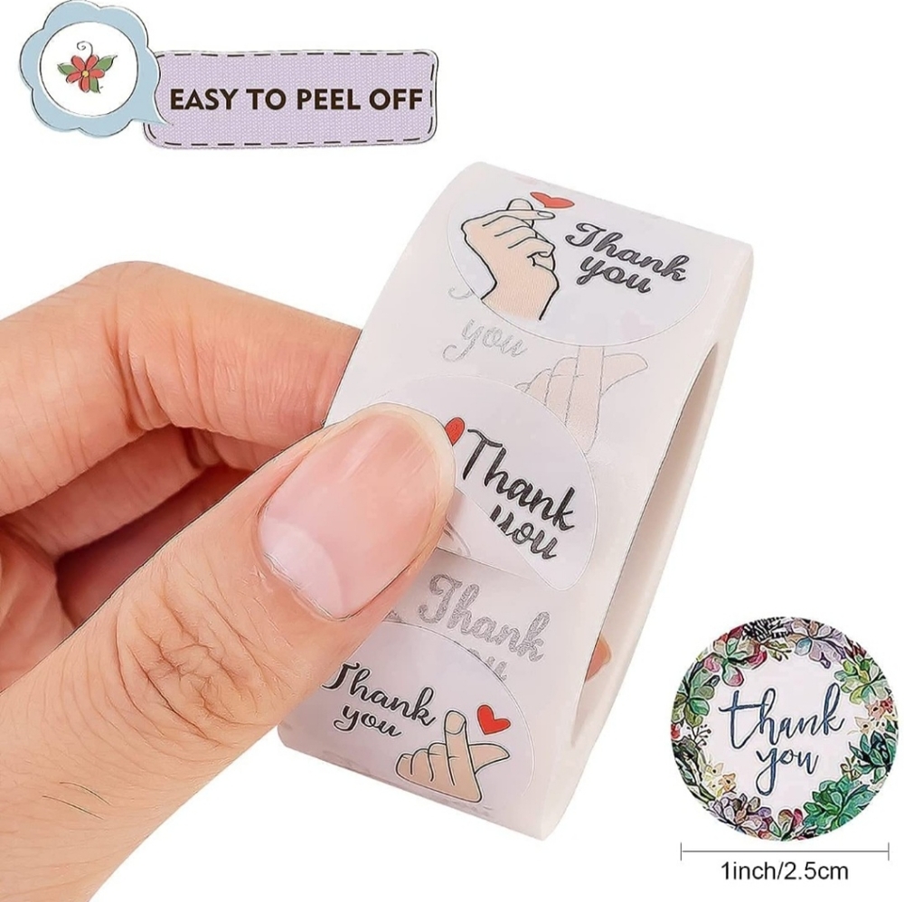 Round Thank You Stickers